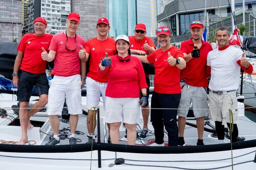 Amid gloomy conditions sailors from 17 countries and regions, brightened up Victoria Harbour during the 14th Nations' Cup yesterday (Apr 28). The annual fun event saw 71 boats taking part with English entry Gambit emerging victorious overall. Photos: @RHKYC https://t.co/Vzoxdv55e4