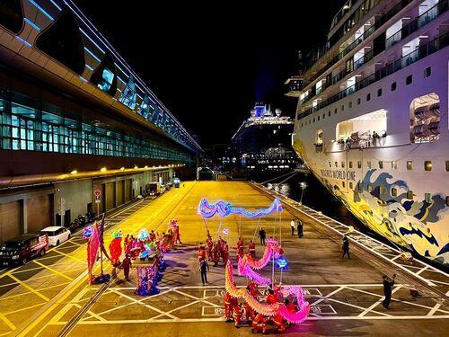 AHOY HONG KONG!   香港中樂團 Hong Kong Chinese Orchestra will broadcast live its performance for the first time via 5G from the deck of Resorts World One at 8pm (HKT) tonight (Mar 10)!  This marks the full resumption of Kai Tak Cruise Terminal operations for the first time in three years, after welcoming the inaugural port calls by Mein Schiff 5 and Resorts World One on Mar 9, while Ocean Terminal hosted Silver Muse and Europa 2 on the same day. With four ships calling on the city at the same time, and a total of over 150 port calls from 16 different cruise lines expected in 2023, it marks the full reopening of Hong Kong's cruise industry with passengers once again able to experience one of the most iconic cruise destinations in the world.   #hongkong #brandhongkong #asiasworldcity #Artsandculture #KaiTakCruiseTerminal #cruise #HKCO