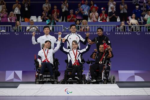 Golden strike! Congratulations to John Loung on clinching the first gold medal for Hong Kong, China at the #ParisParalympicGames, winning the boccia men’s individual BC1 final. Well done John!  成功奪金！硬地滾球運動員龍子健在男子BC1級個人賽勇奪金牌，是中國香港隊在今屆 #巴黎殘奧會 的首面金牌。恭喜！  Courtesy of China Hong Kong Paralympic Committee 圖片由 中國香港殘疾人奧委會提供 @hkparalympiccommittee   #hongkong #brandhongkong #asiasworldcity #paralympics #ParisParalympicGames #goldmedal #香港 #香港品牌 #亞洲國際都會 #殘疾人奧運會 #巴黎殘奧會 #金牌