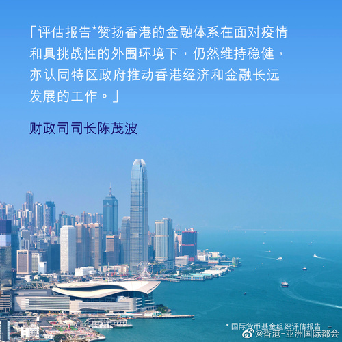 国际货币基金组织再次肯定香港作为主要国际金融中心的地位！最新评估报告（5月31日发表）指香港制度框架稳健、有充裕的资本和流动性缓冲，而且对金融业规管水平甚高，联系汇率制度运作畅顺。报告认同香港在疫情后经济活动复常，亦赞扬特区政府在积极巩固香港国际金融中心地位所作的努力。

了解更多：
 ​